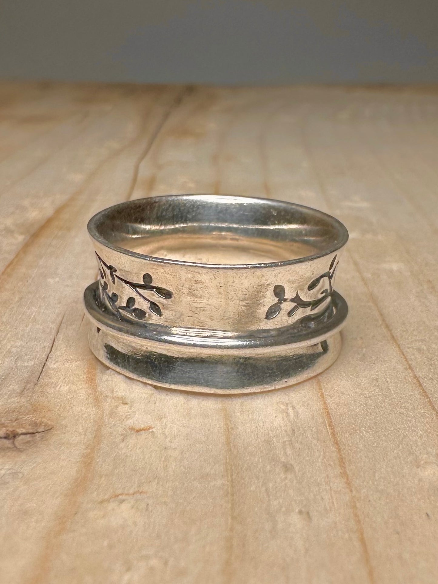 Tree of Life Spinner 925 Sterling Silver Size U Ring