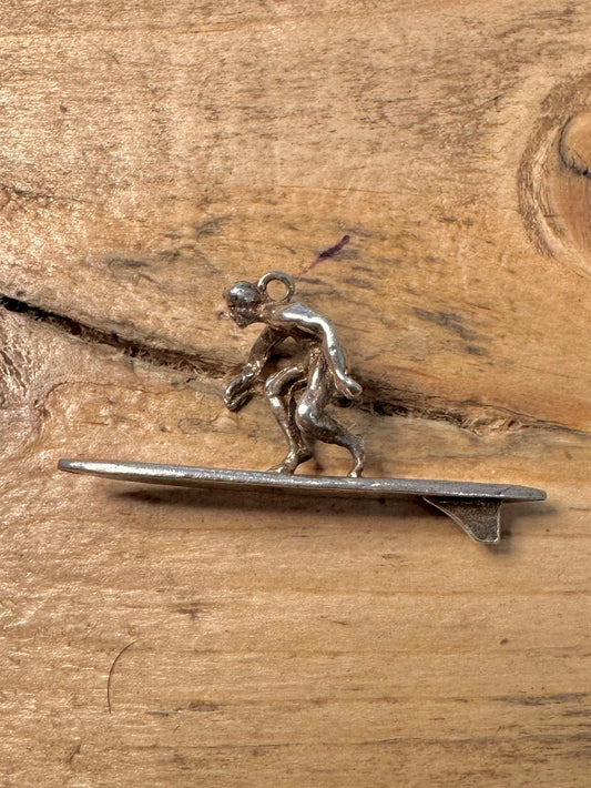 Vintage Surfer 925 Silver Pendant
