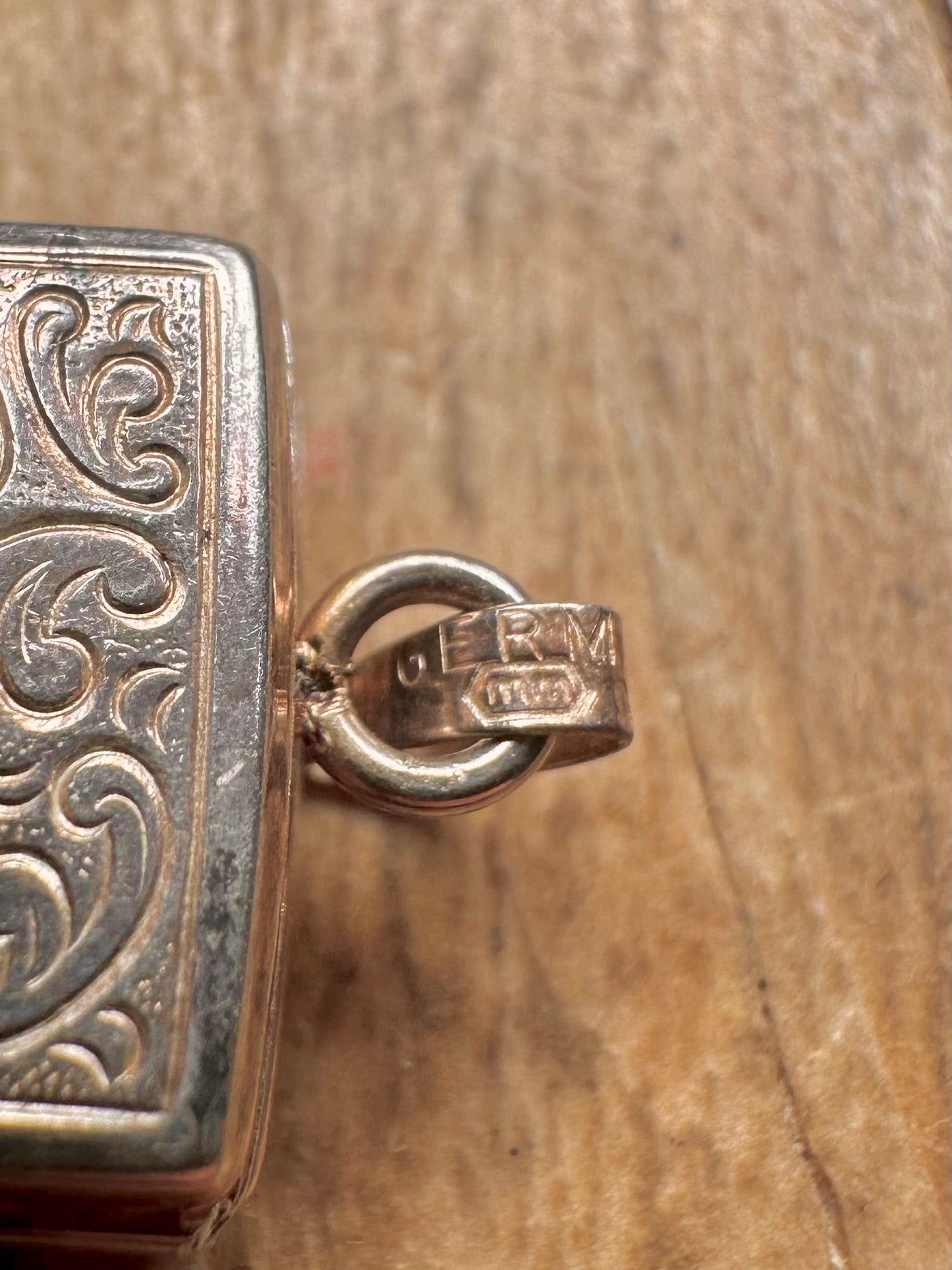 Vintage Holy Bible Engraved Double Locket 925 Sterling Silver Pendant