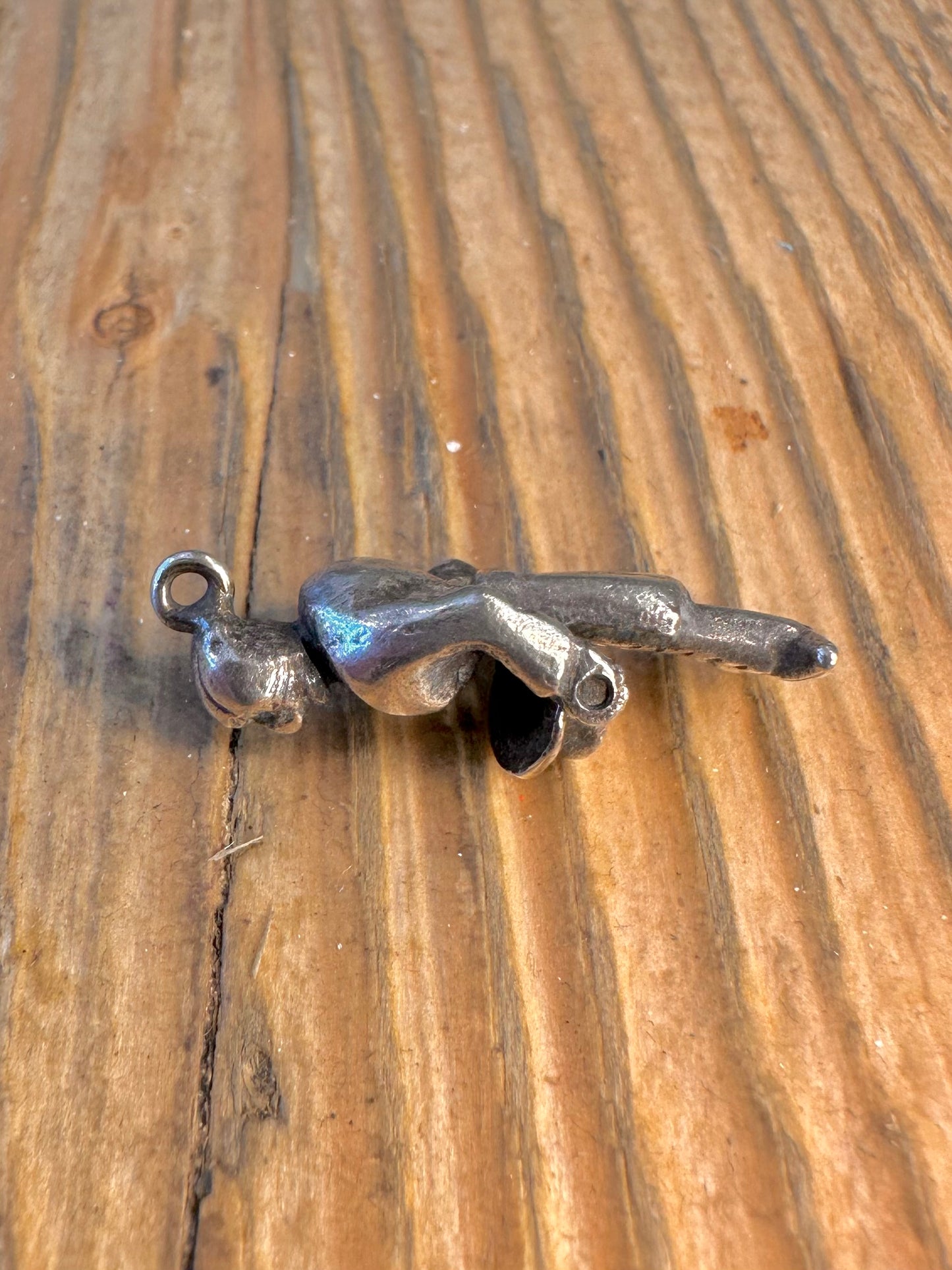 Articulated Top Hat Suit Man 925 Sterling Silver Charm Pendant