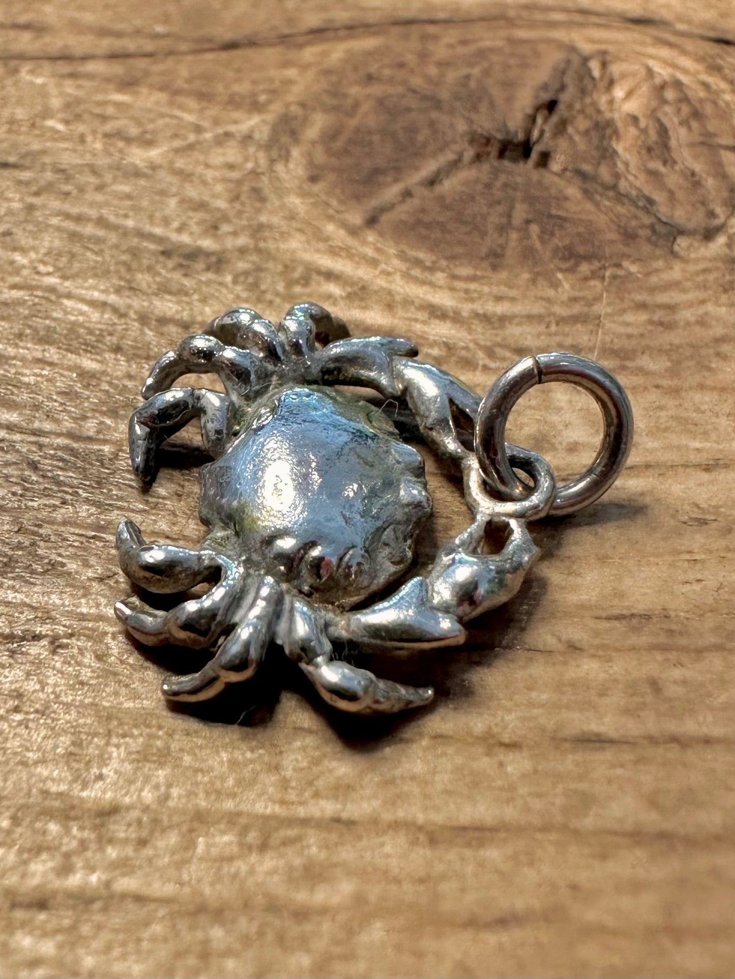 Vintage Crab 925 Silver Pendant