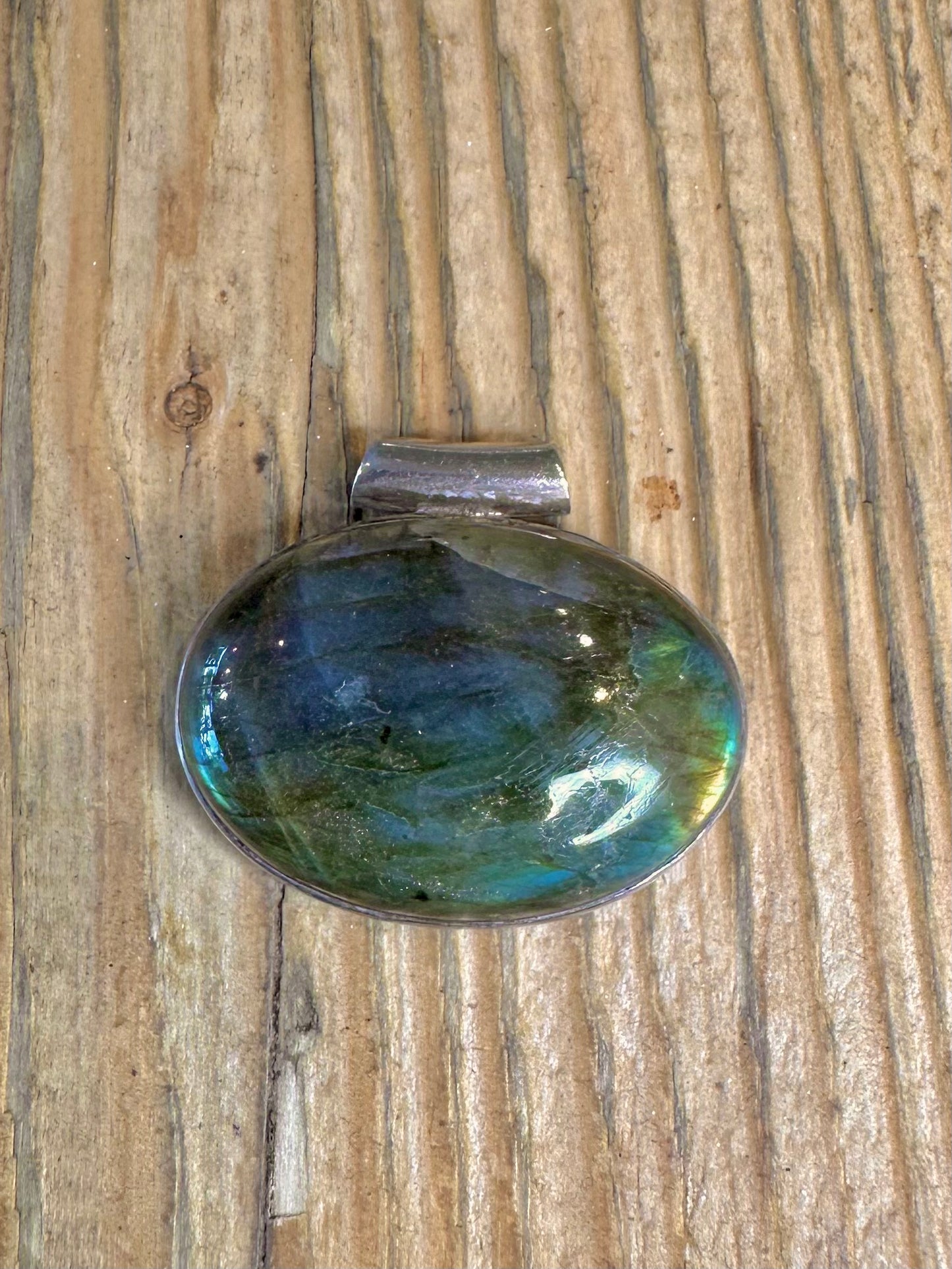 Oval Labradorite 925 Sterling Silver Pendant