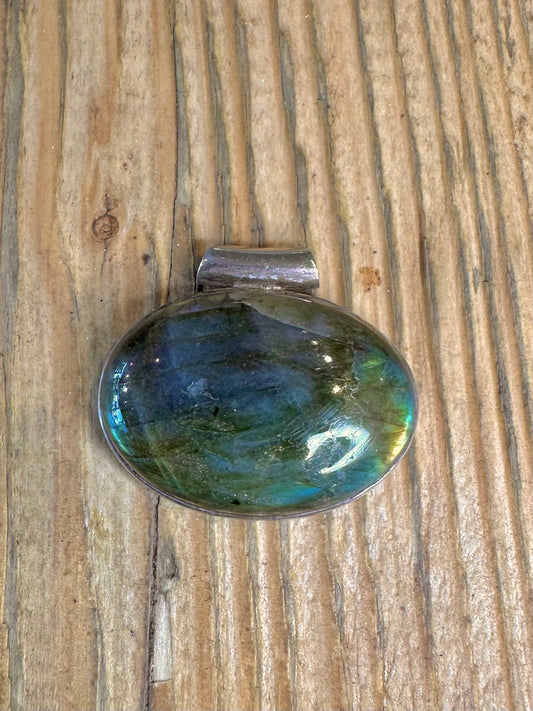 Oval Labradorite 925 Sterling Silver Pendant