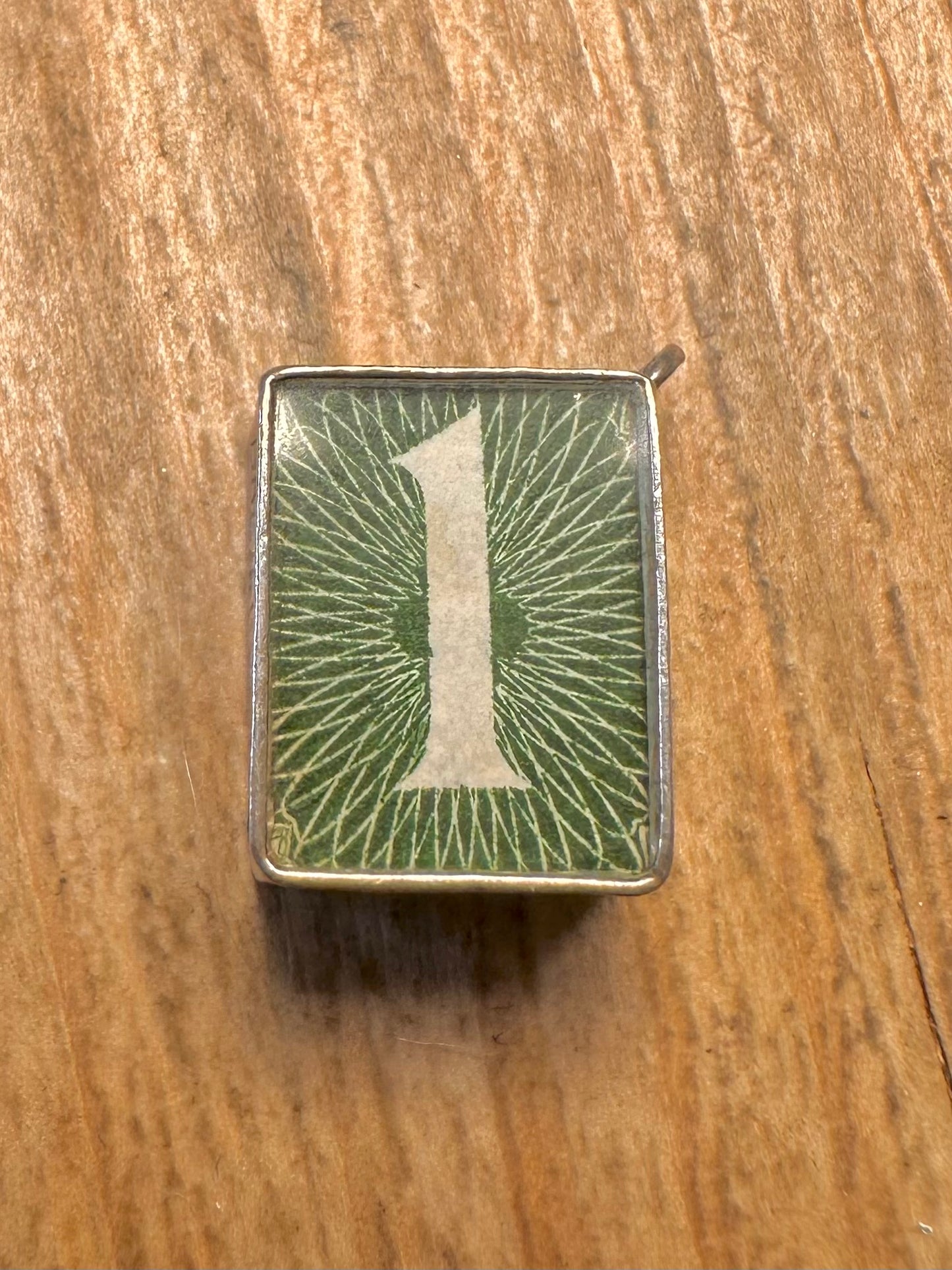 Vintage Pound Note ‘In Emergency Break Glass’ 925 Sterling Silver Charm Pendant