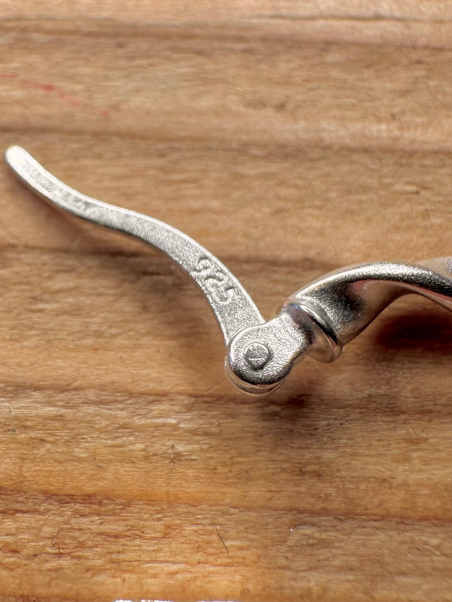 Vintage Twisted Hoops 925 Sterling Silver Earrings