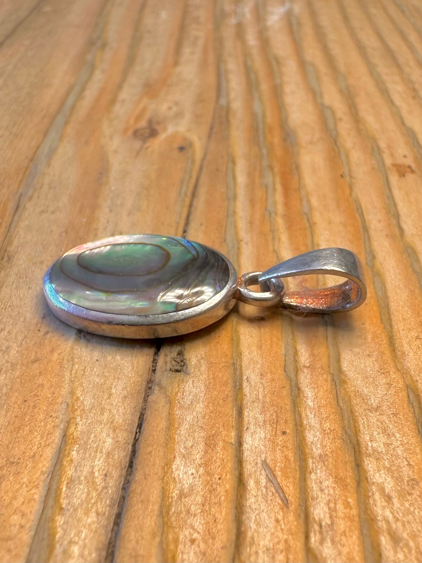 Abalone Oval 925 Sterling Silver Pendant