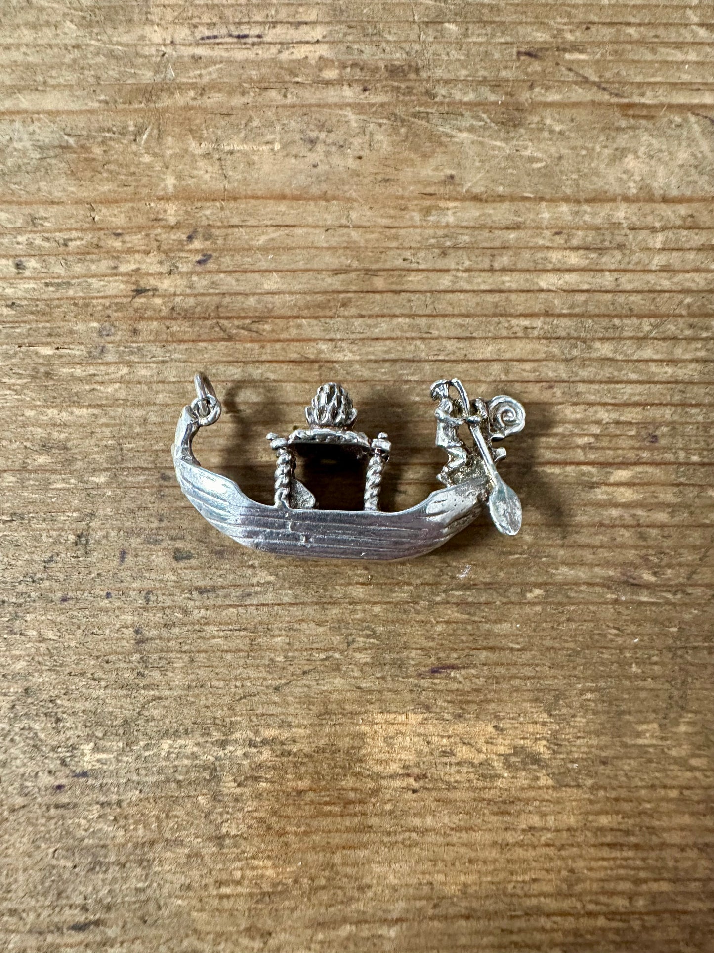 Vintage Gondola Solid Silver Charm Pendant