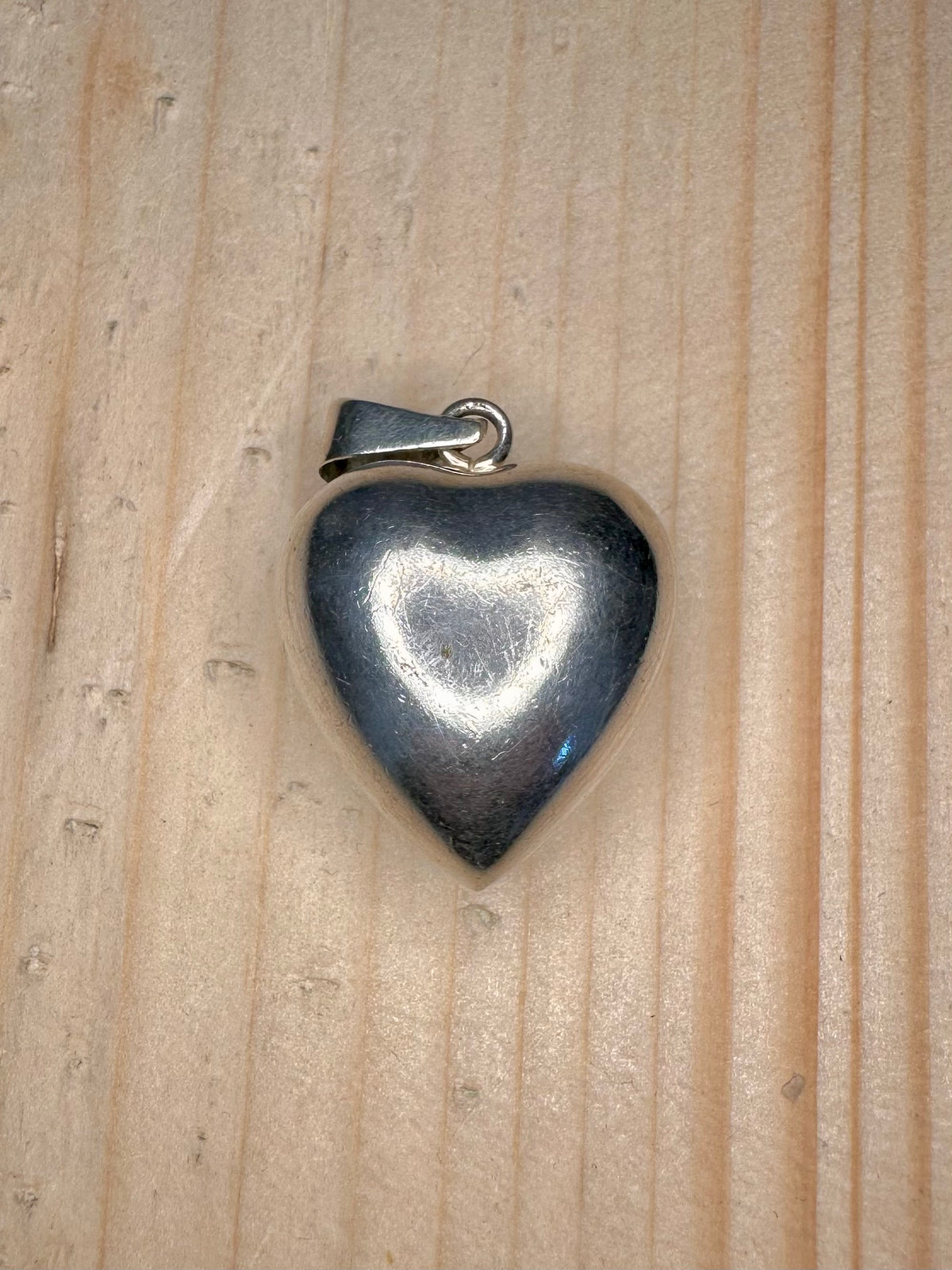 Chunky Heart Chime Hevaavy925 Sterling Silver Pendant
