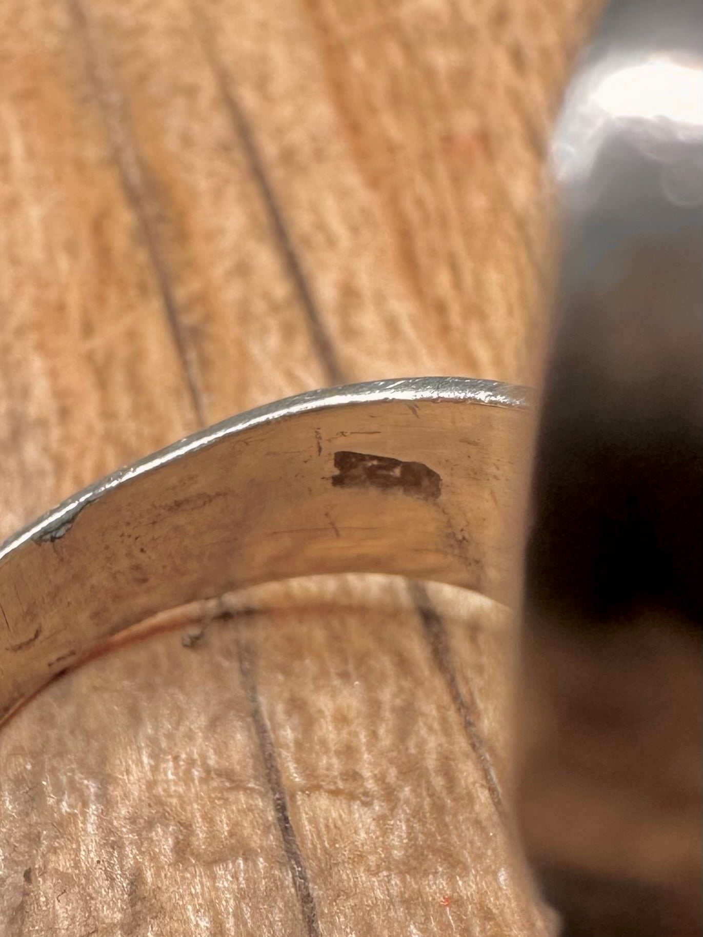 Abstract Onyx Oval 925 Sterling Silver Size N Ring