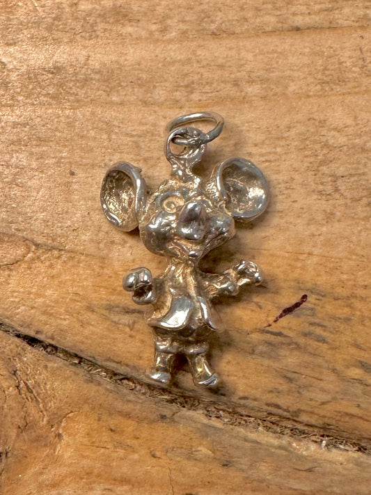 Vintage Micky Mouse 925 Silver Pendant