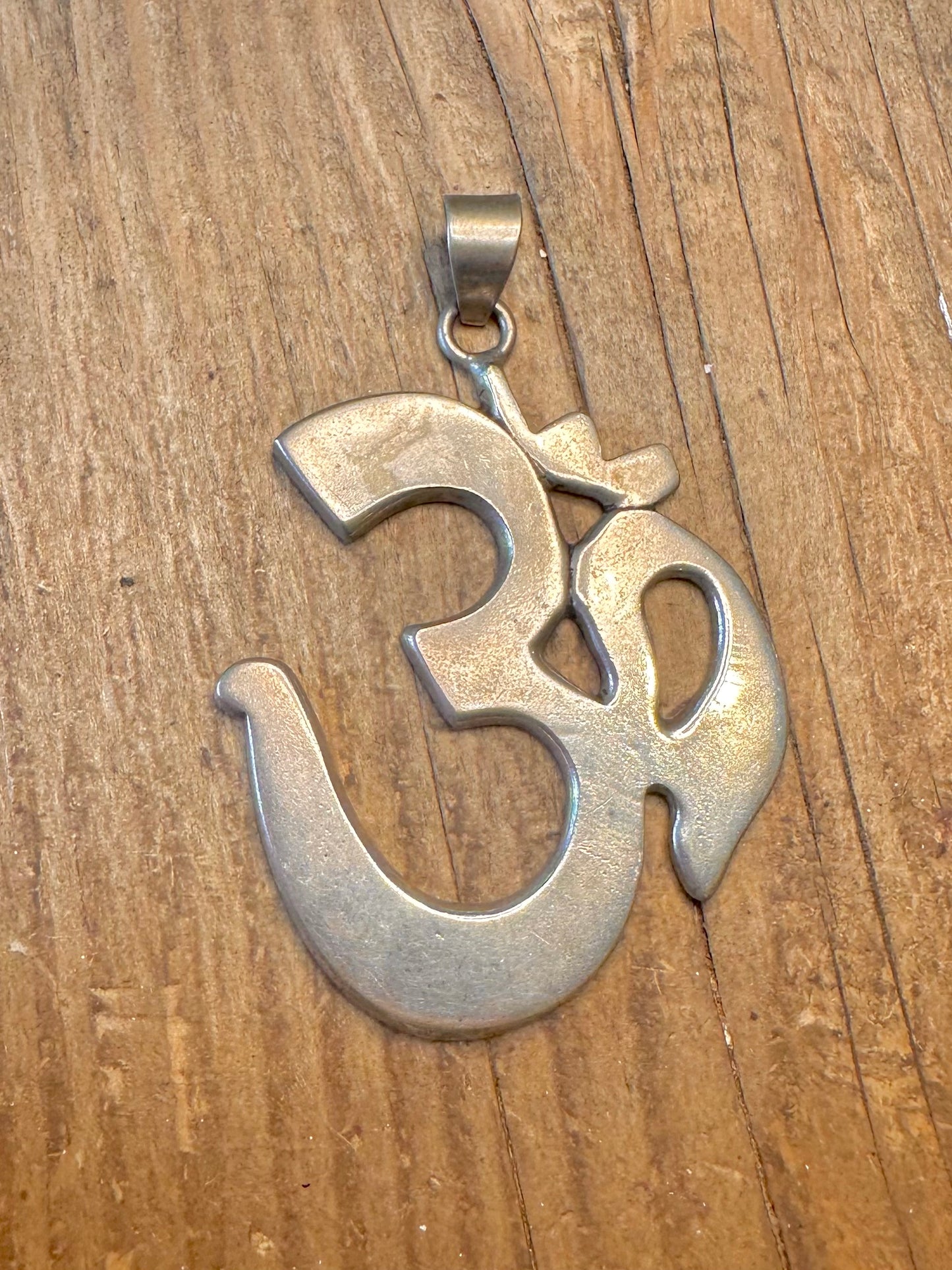 Large OM Heavy 925 Sterling Silver Pendant