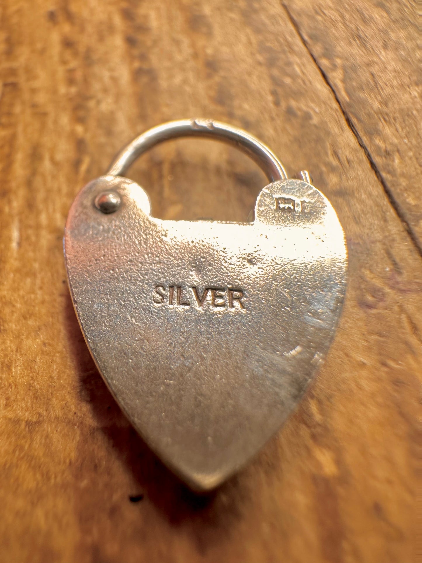 Heart Padlock 1968 925 Sterling Silver Pendant