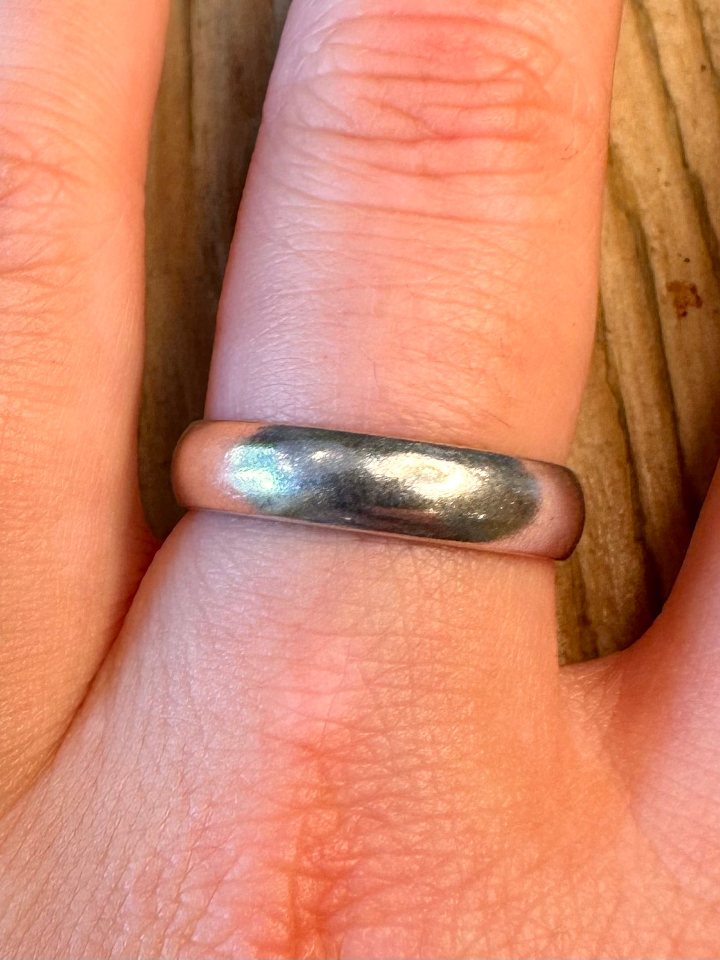 Rounded Band 925 Sterling Silver Size V1/2 Ring