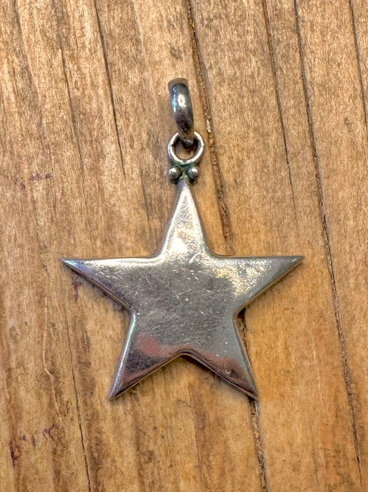Abstrakter Stern 925er Sterlingsilber-Anhänger