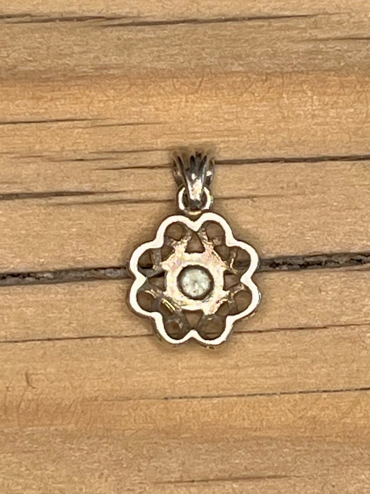 Small Ornate Blue Topaz 925 Sterling Silver Pendant