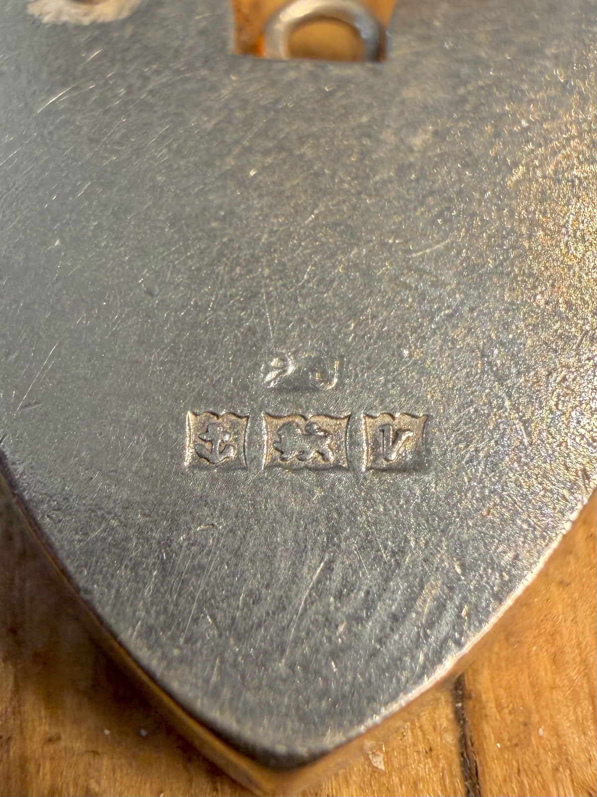 Large Padlock 1970 Hallmarked Maker PJ 925 Sterling Silver Pendant