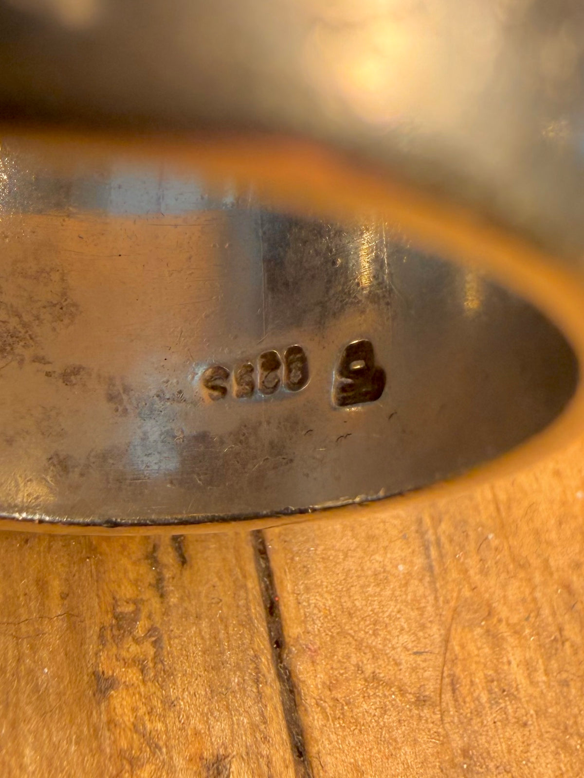 Chunky Heavy Band 925 Sterling Silver Size N Ring