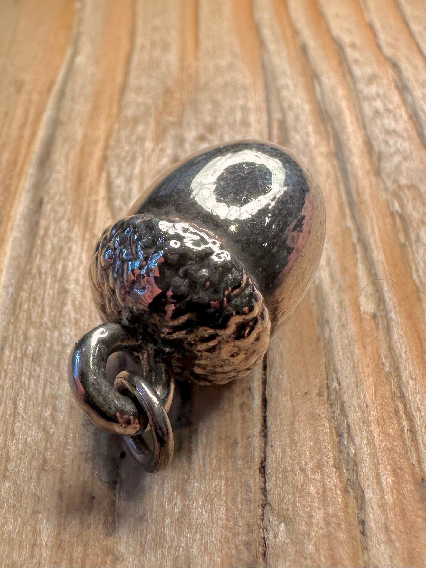 Vintage Acorn 925 Sterling Silver Charm Pendant