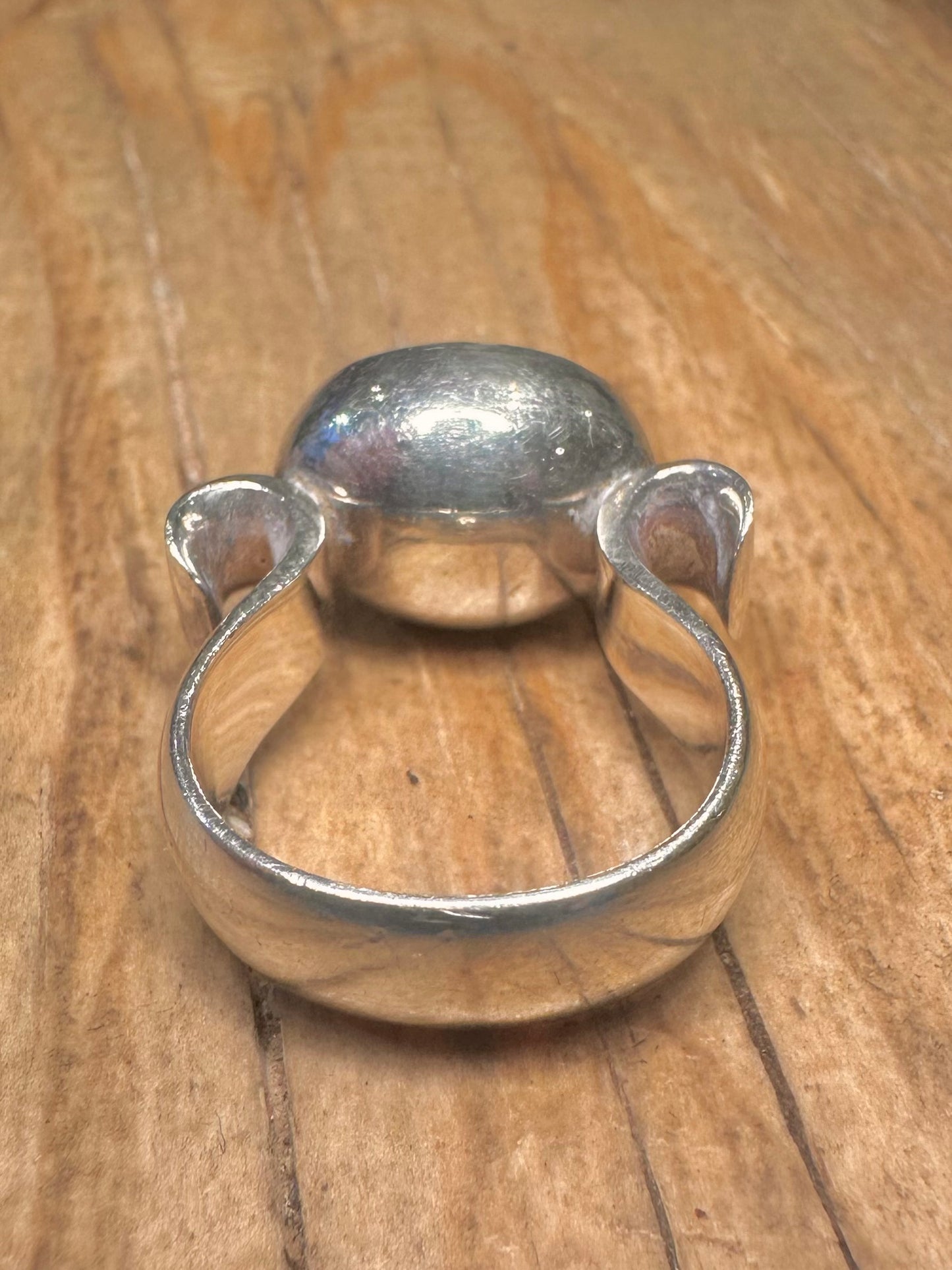 Vintage 1977 Amethyst 925 Sterling Silver Size L Ring