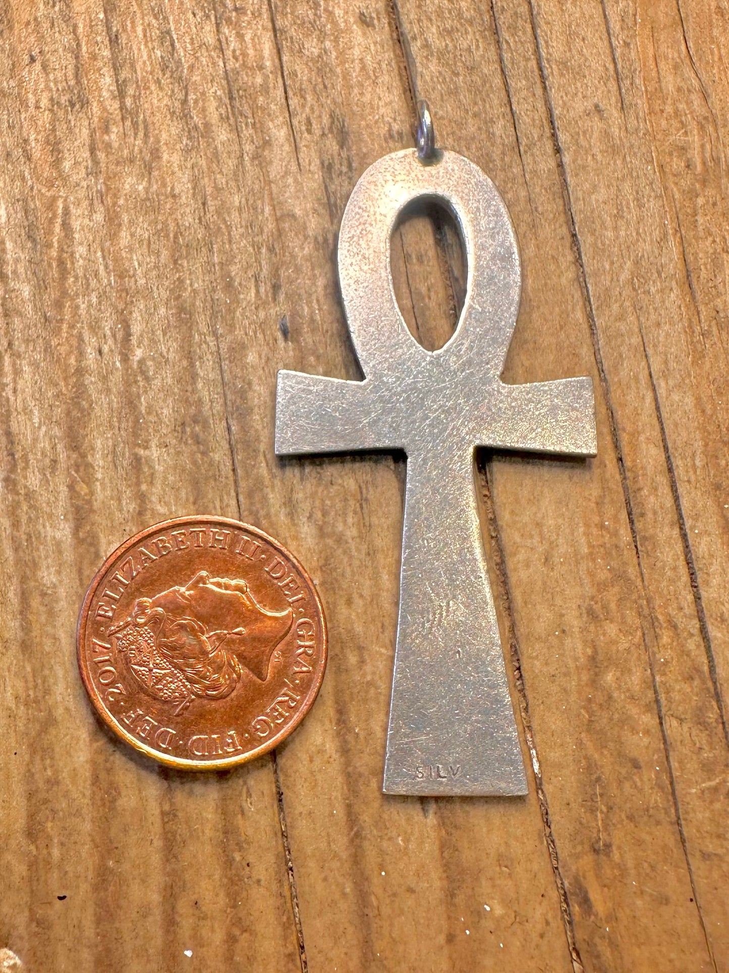 Large Ankh 925 Sterling Silver Pendant