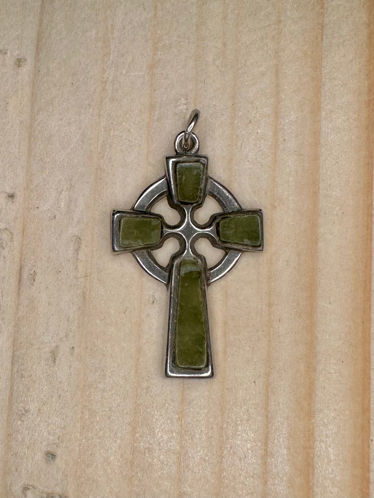Connemara Marble Celtic Cross 925 Sterling Silver Pendant