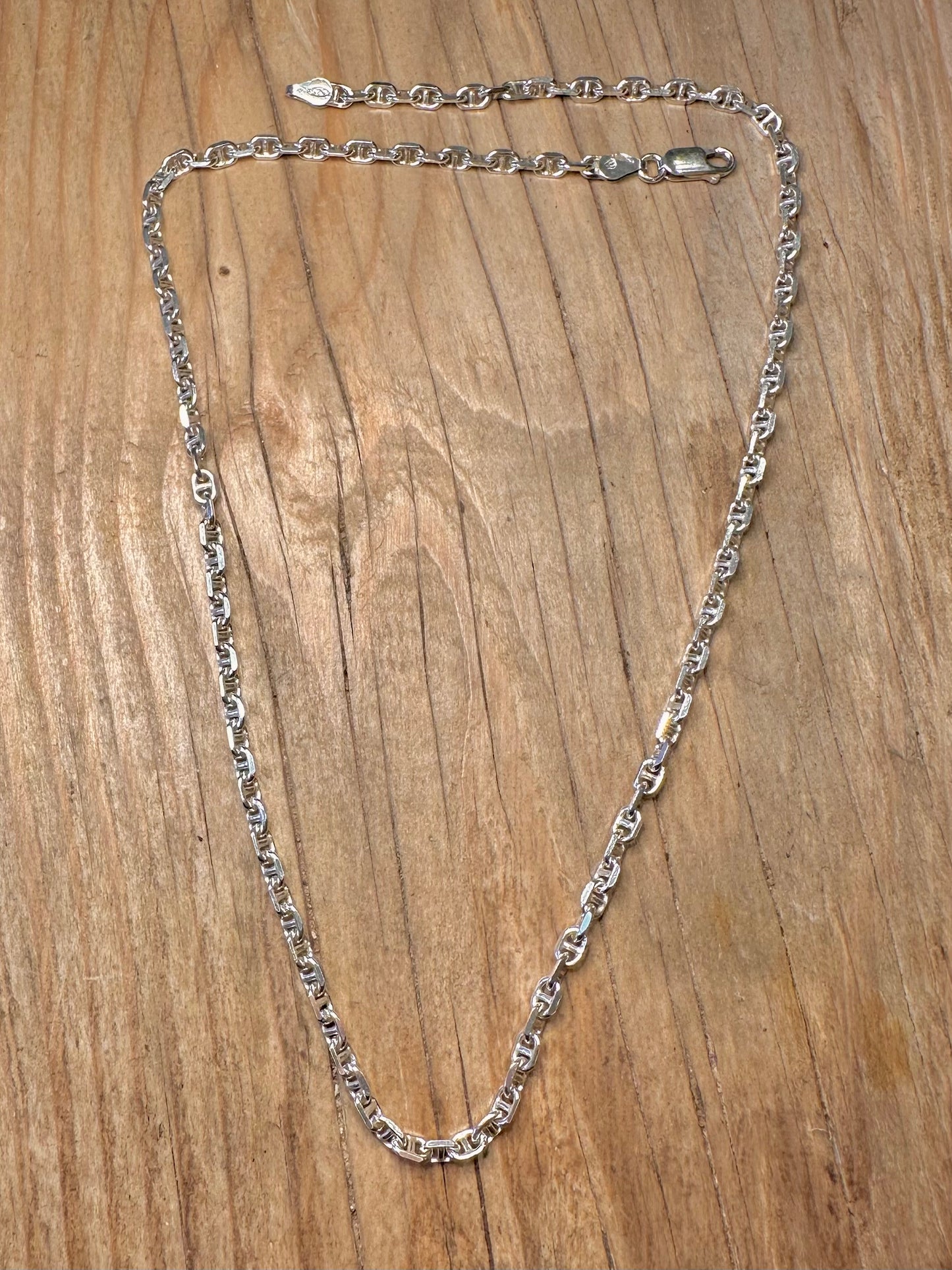 Vintage Mariner Link 925 Sterling Silver 18 inch Necklace