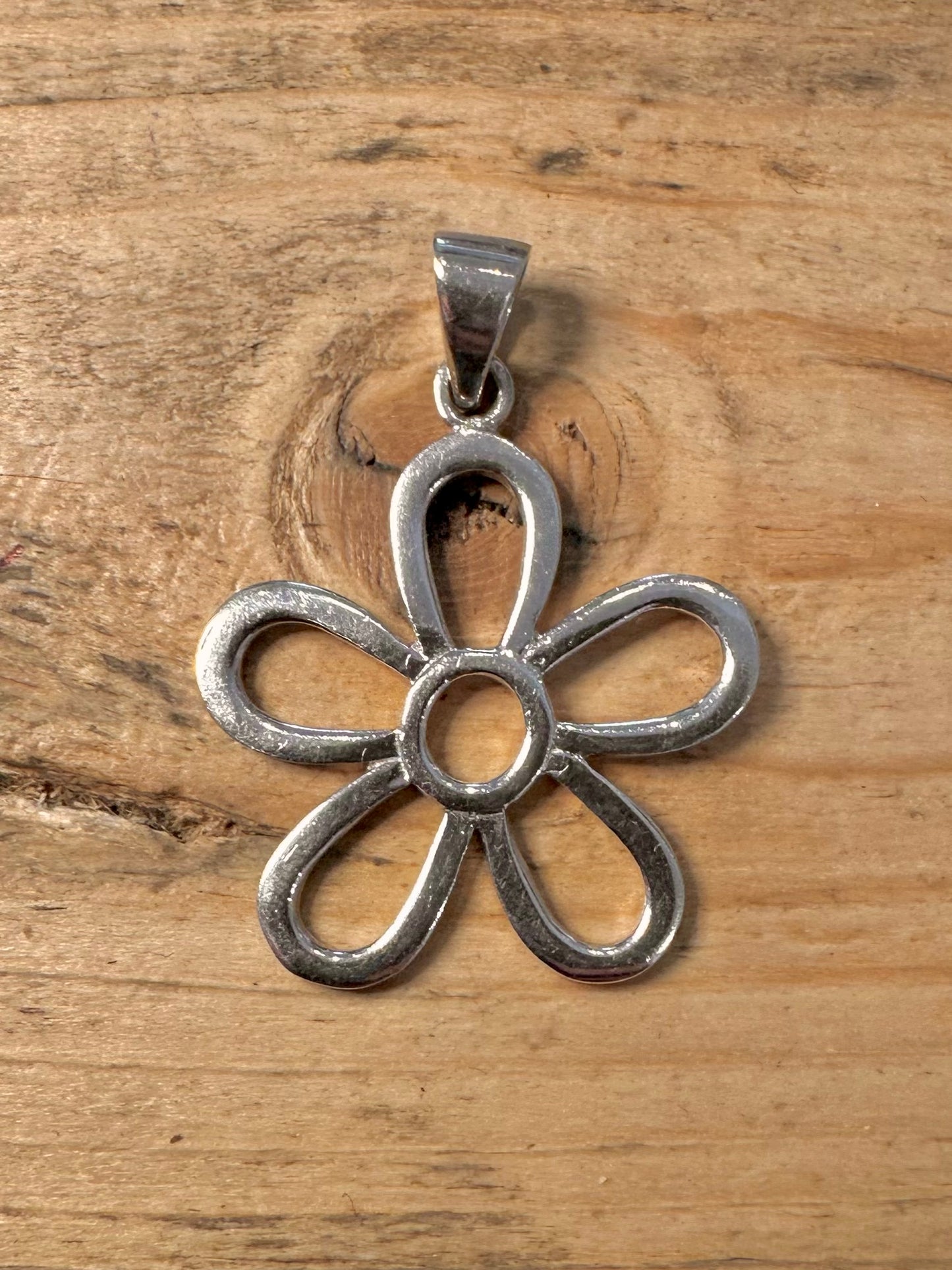 Abstract Flower 925 Silver Pendant