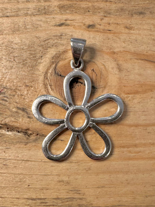 Abstract Flower 925 Silver Pendant
