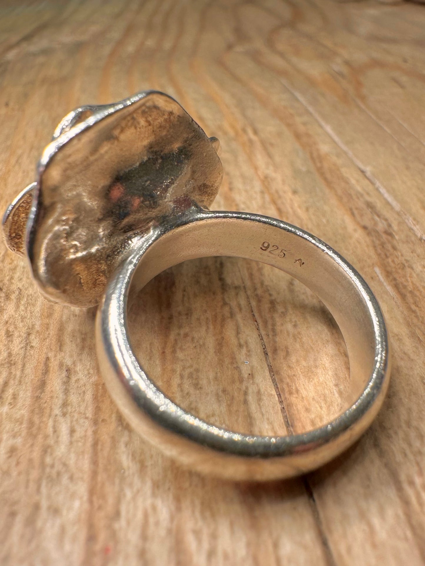 Vintage Rose 925 Sterling Silver Size O1/2 Ring