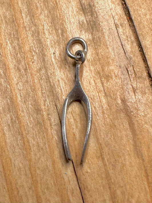 Vintage Wishbone 925 Sterling Silver Pendant
