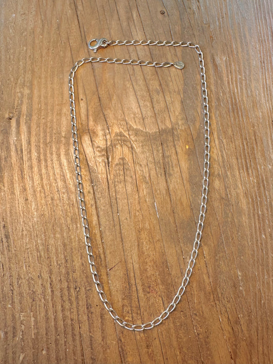 Long Link Curb Chain 925 Sterling Silver 20.5 inch Necklace