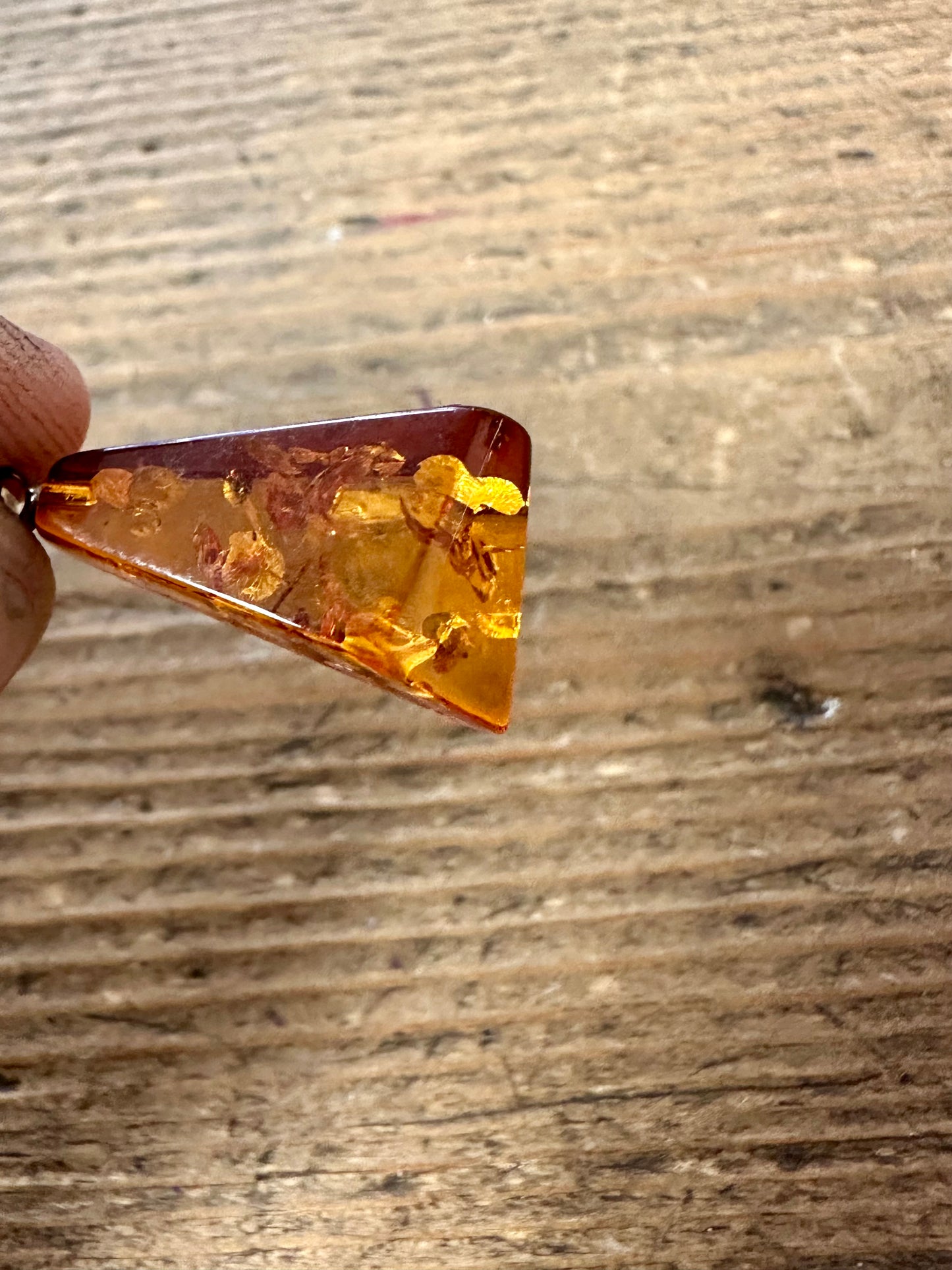 Abstract Amber 925 Silver Pendant