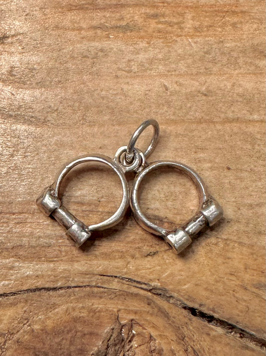 Vintage Stirrup 925 Silver Charm Pendant