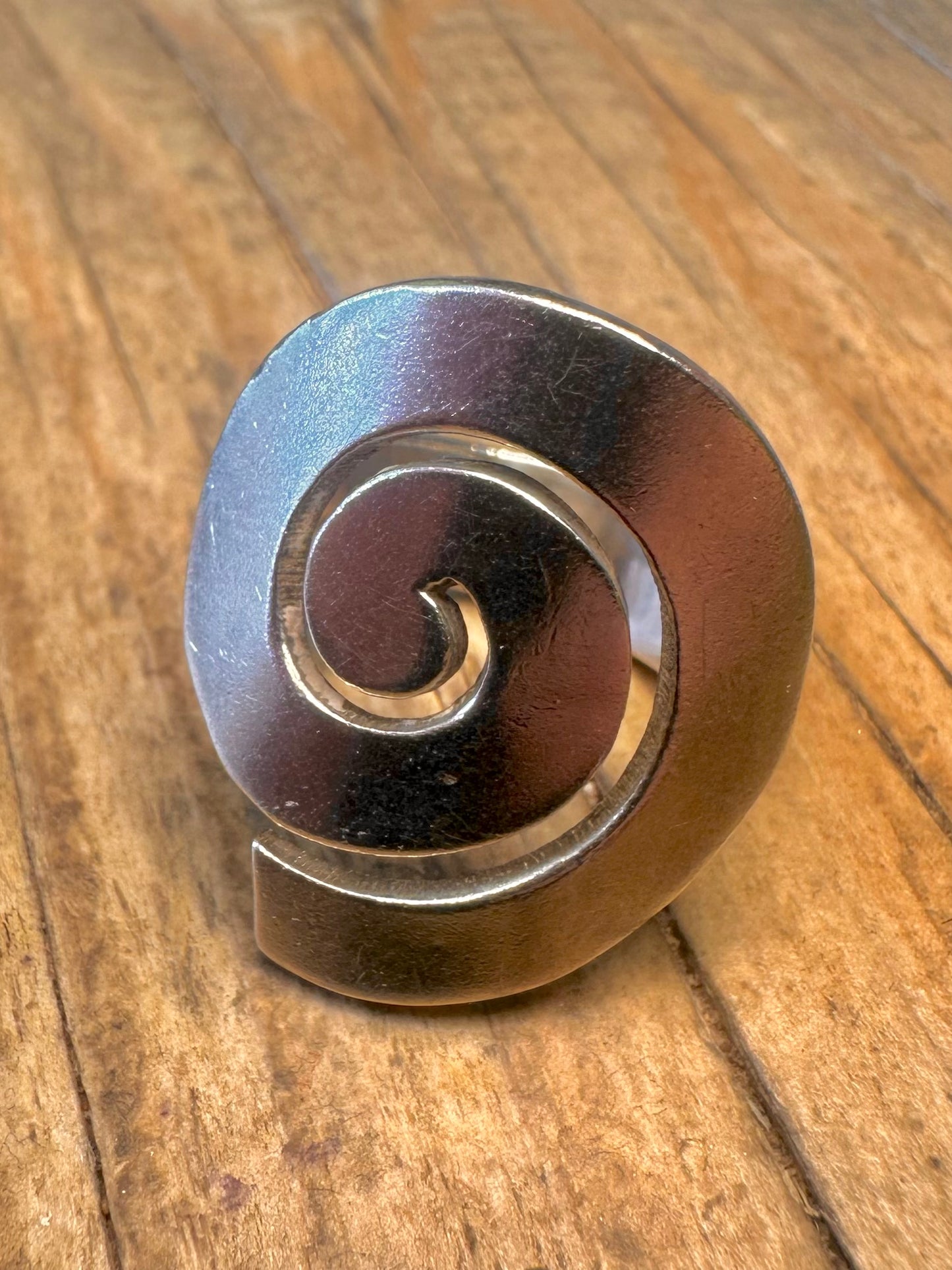 Abstrakter Wirbel 925 Sterlingsilber Ring Gr. L