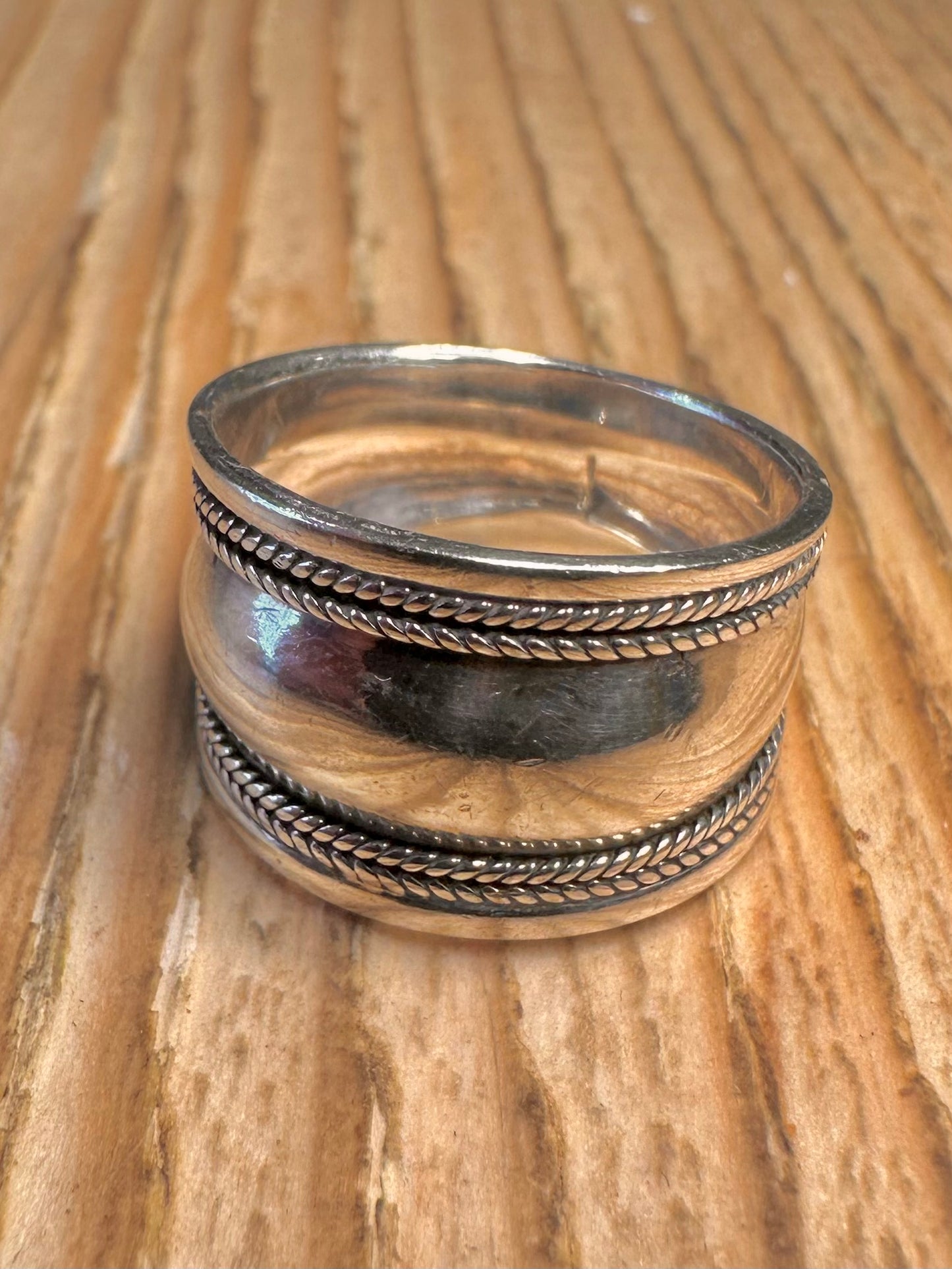 Vintage Tribal 925 Sterling Silver Size L1/2 Ring