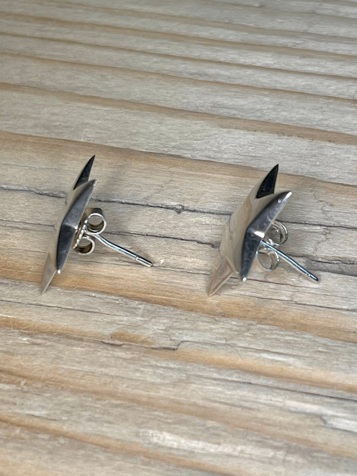 Star Shaped 925 Sterling Silver Stud Earrings