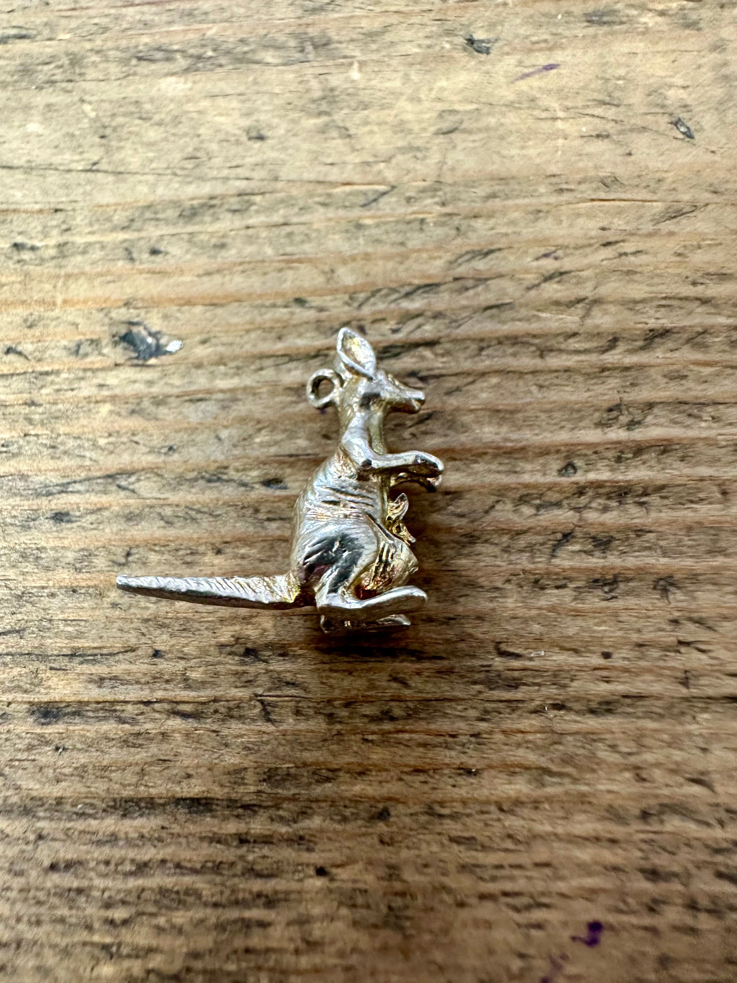 Vintage Kangaroo 925 Silver Charm Pendant