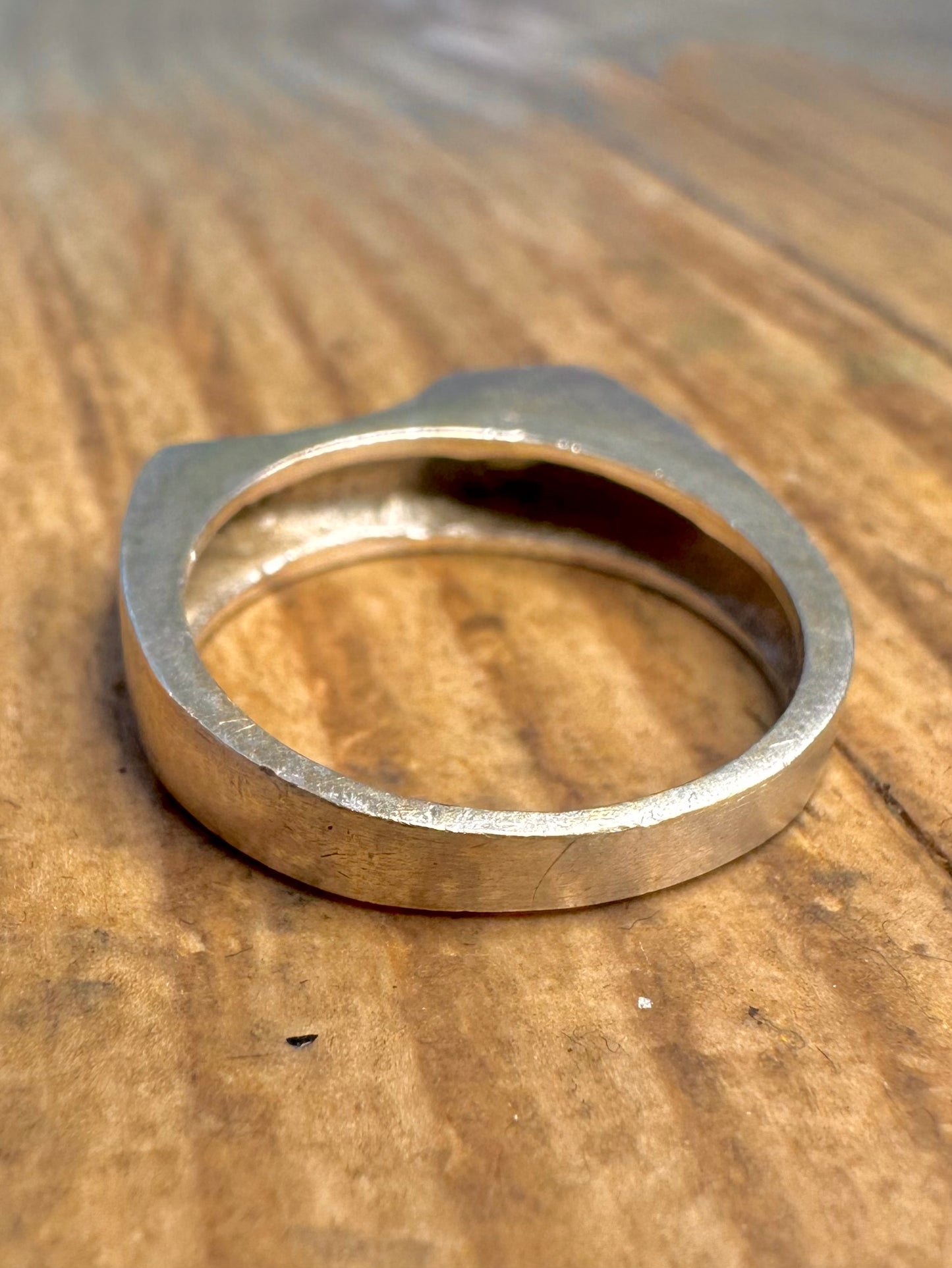 Abstract Orange Stone 925 Sterling Silver Size O Ring