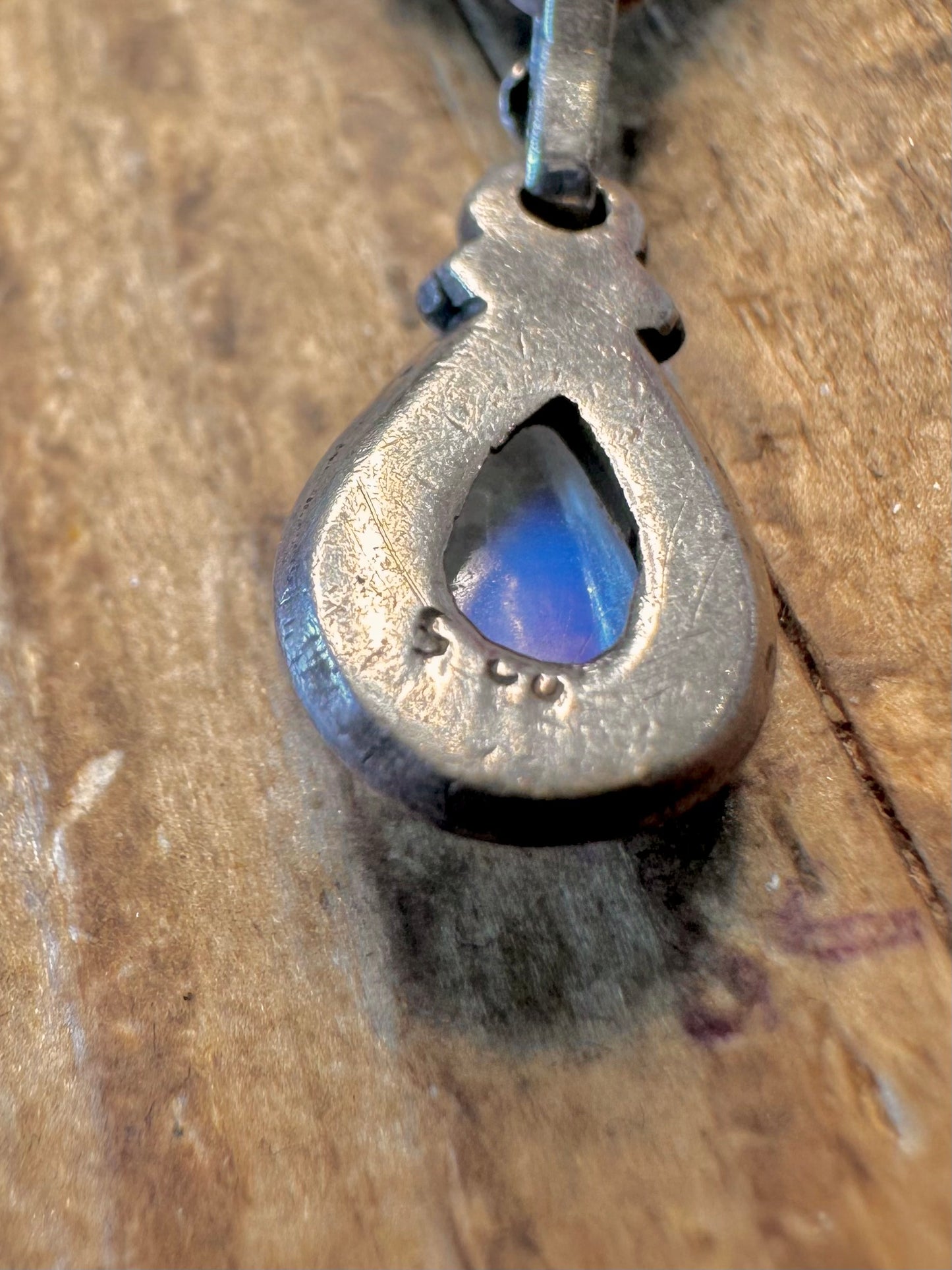 Moonstone Teardrop and Oval Cable Chain 925 Sterling Silver 16 to 18 inch Necklace