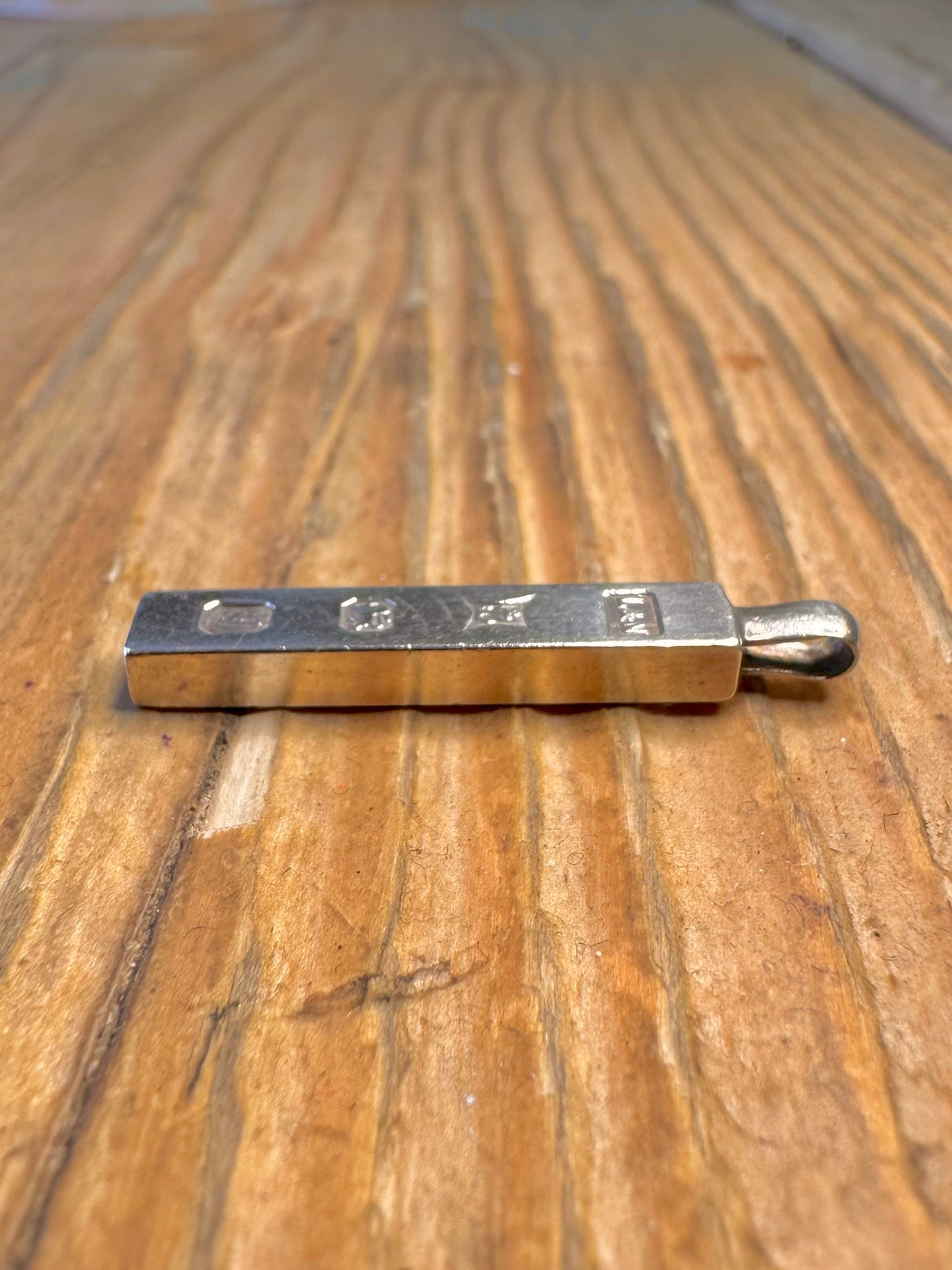 Ingot 1983 Maker L&N Birmingham 925 Sterling Silver Pendant