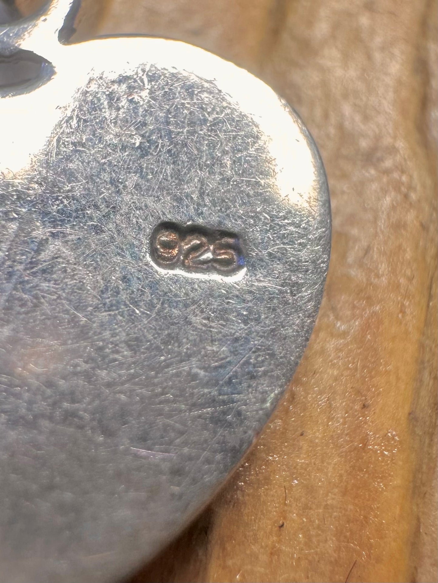 Abalone Heart Swirl 925 Sterling Silver Pendant