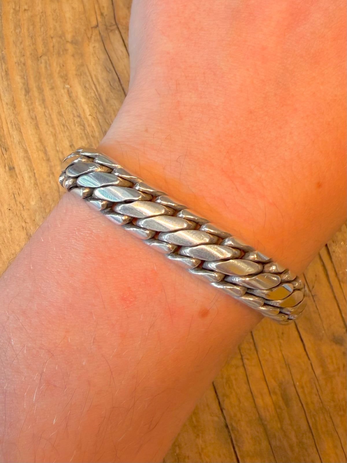 Dawn 2 Dawn Close Link Curb Chain Flat 925 Sterling Silver 7.5 inch Bracelet