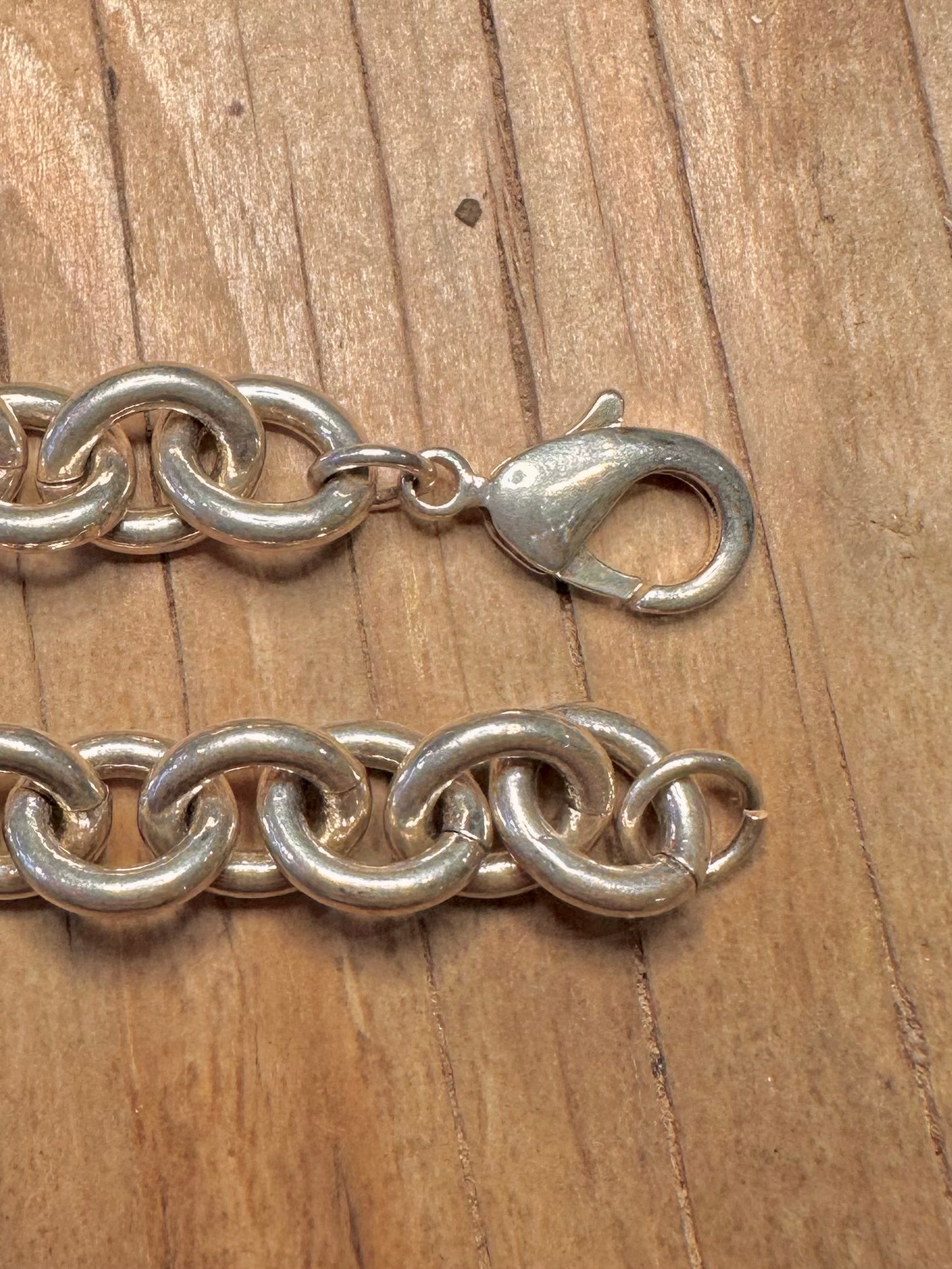 Vintage Chunky Oval Link 925 Sterling Silver 18 inch Necklace