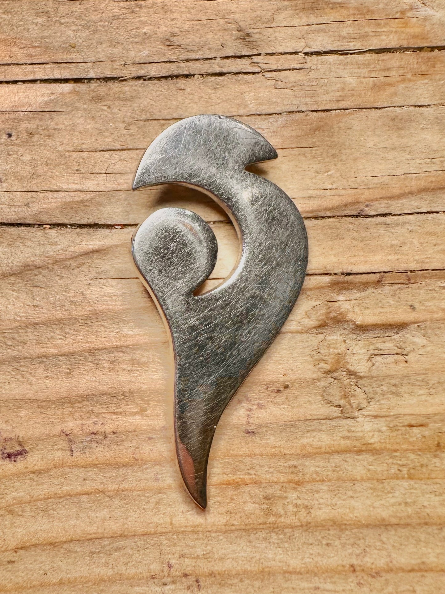 Abstract Shaped 925 Sterling Silver Pendant