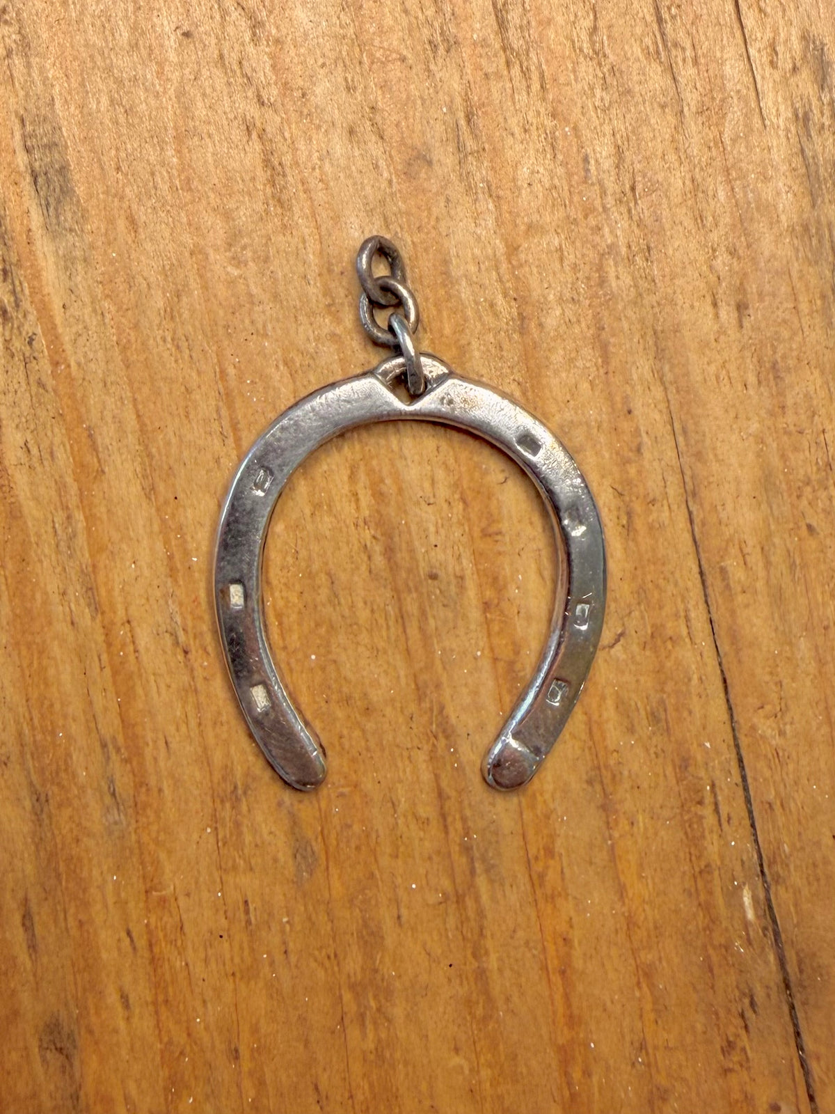 Horse Shoe with PAT NO. 925 Sterling Silver Pendant