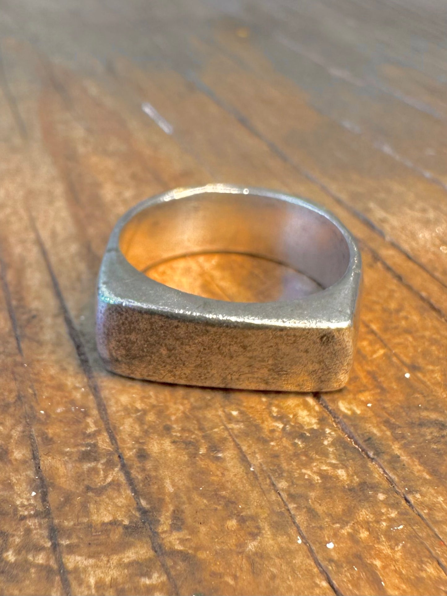 Minimalist Bar Band 925 Sterling Silver Size N Ring