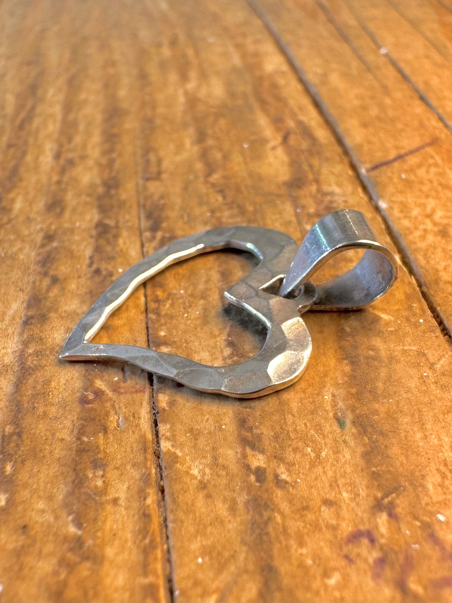 Hammered Heart 925 Sterling Silver Pendant