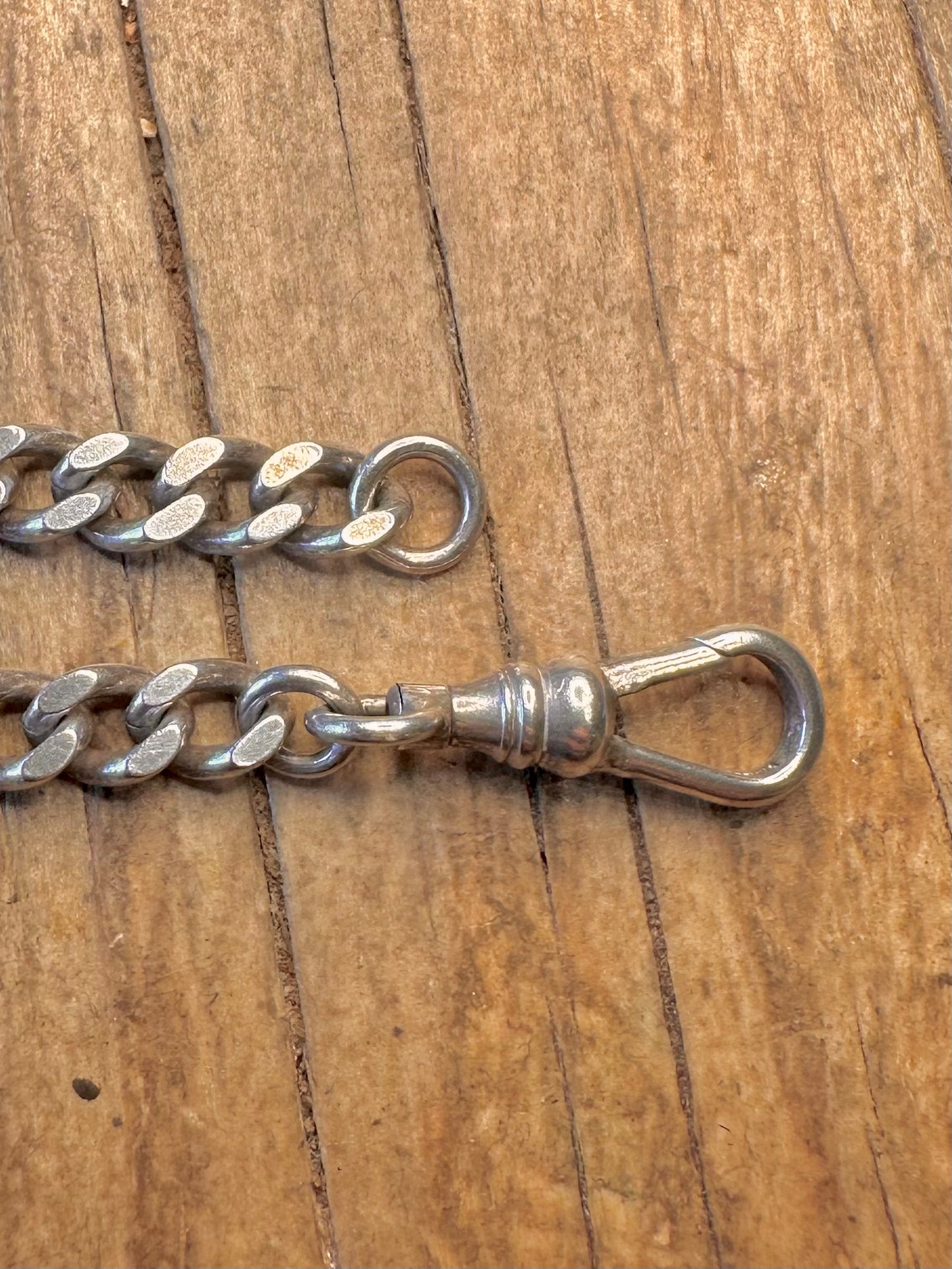 Curb Chain Albert Clasp 925 Sterling Silver 8.5 inch Bracelet