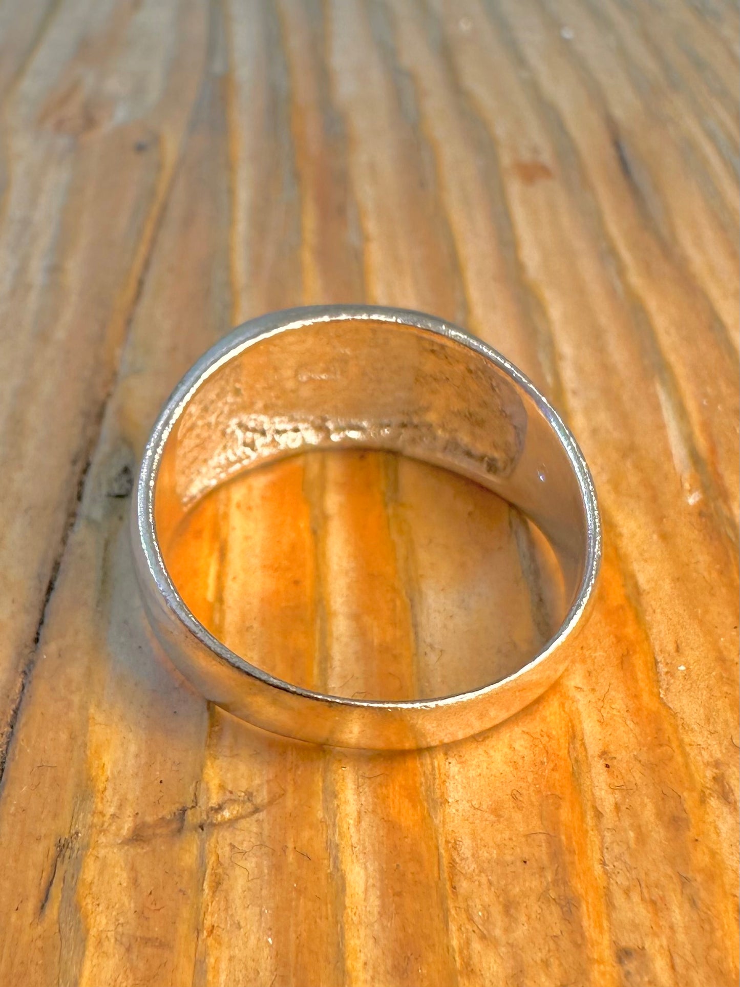 Rectangle Signet 925 Sterling Silver Size P1/2 Ring