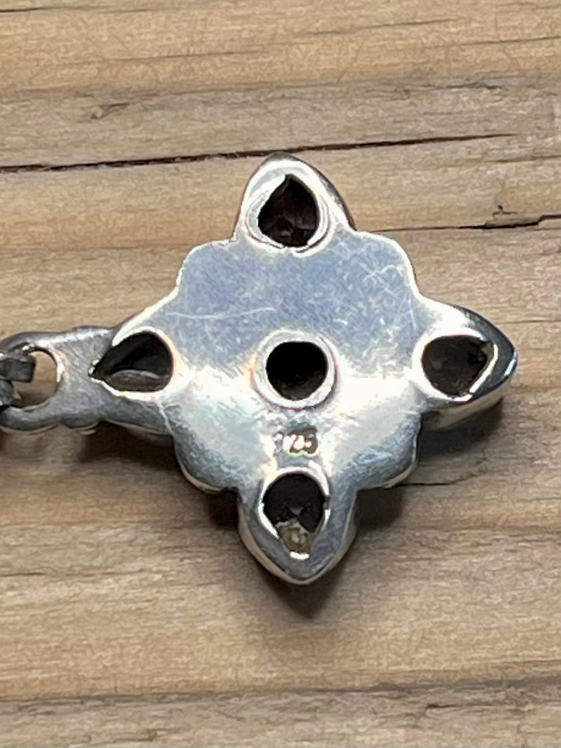 Amethyst Flower 925 Sterling Silver 17.5 inch Necklace